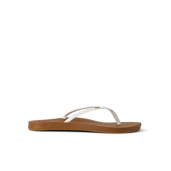 Reef Cushion Bounce Slim Le Womens Sandals - White/Tan