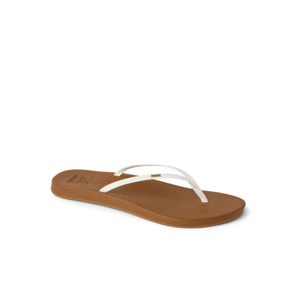 Reef Cushion Bounce Slim Le Womens Sandals - White/Tan