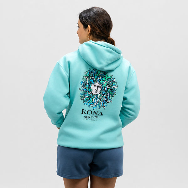 Original Sun Womens Pullover Hoodie - Mint/Ocean