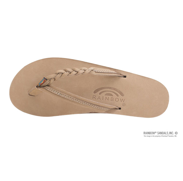 Rainbow Flirty Braidy Single Layer Womens Sandals - Sierra Brown