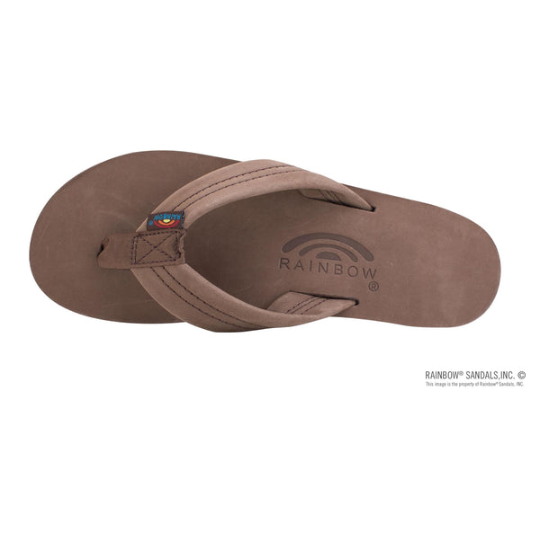 Rainbow Double Layer Wide Strap Womens Sandals - Expresso