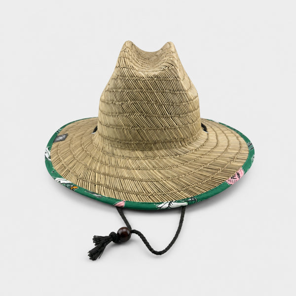 Traveler UPF 50+ Lifeguard Kids Straw Hat - Natural/For the Birds Pattern