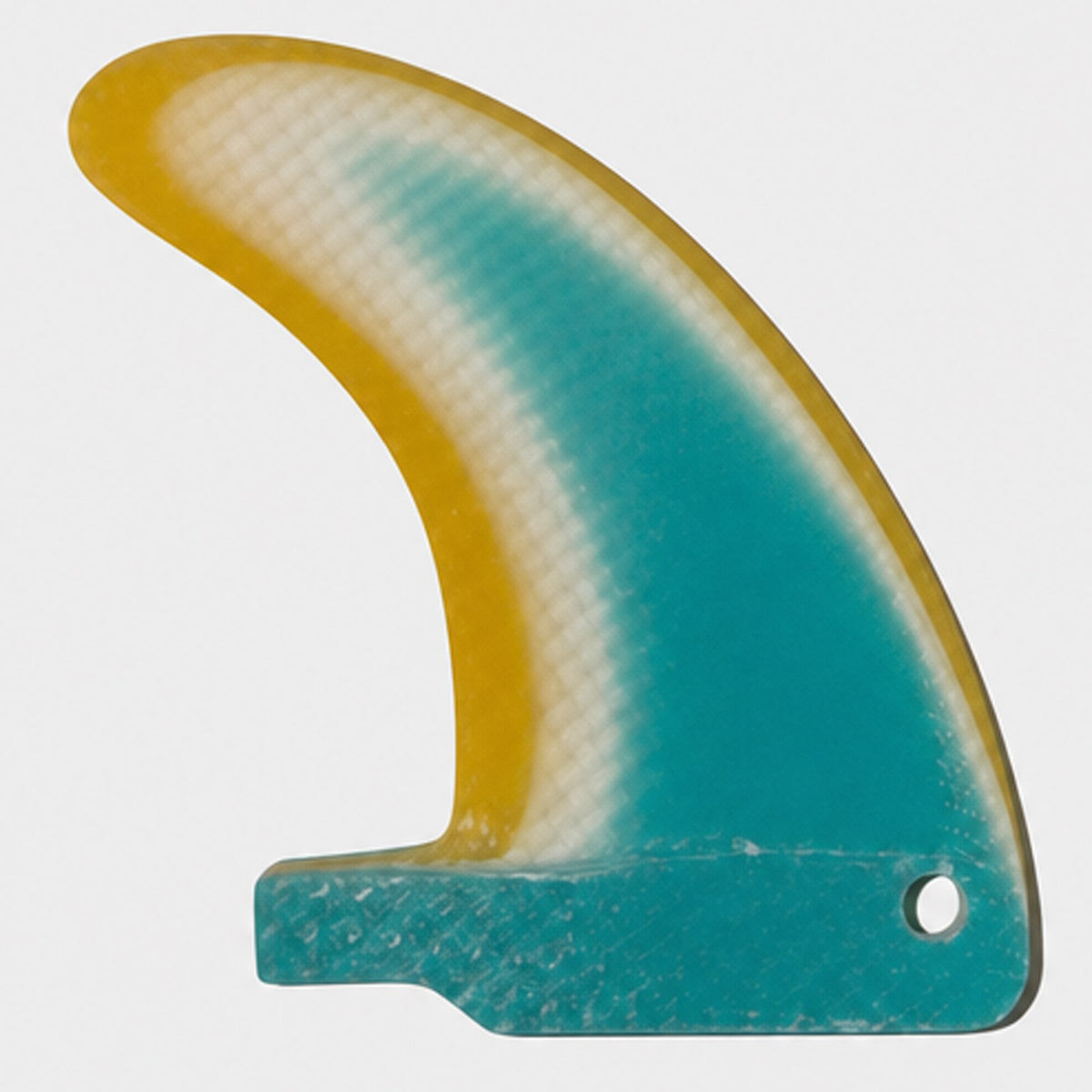 The Trace Fin Keychain Souvenir - Aqua/Yellow