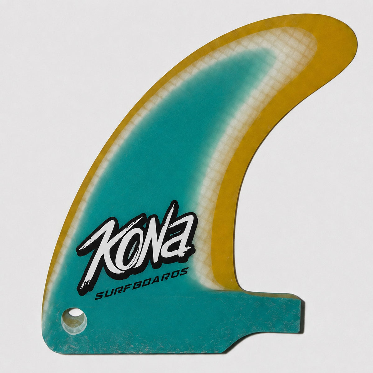 The Trace Fin Keychain Souvenir - Aqua/Yellow