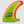 The Trace Fin Keychain Souvenir - Lime/Orange
