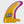 The Trace Fin Keychain Souvenir - Yellow/Purple