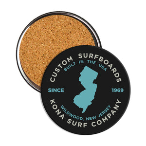 Built in Jersey Coaster Drinkware - Black/Mint