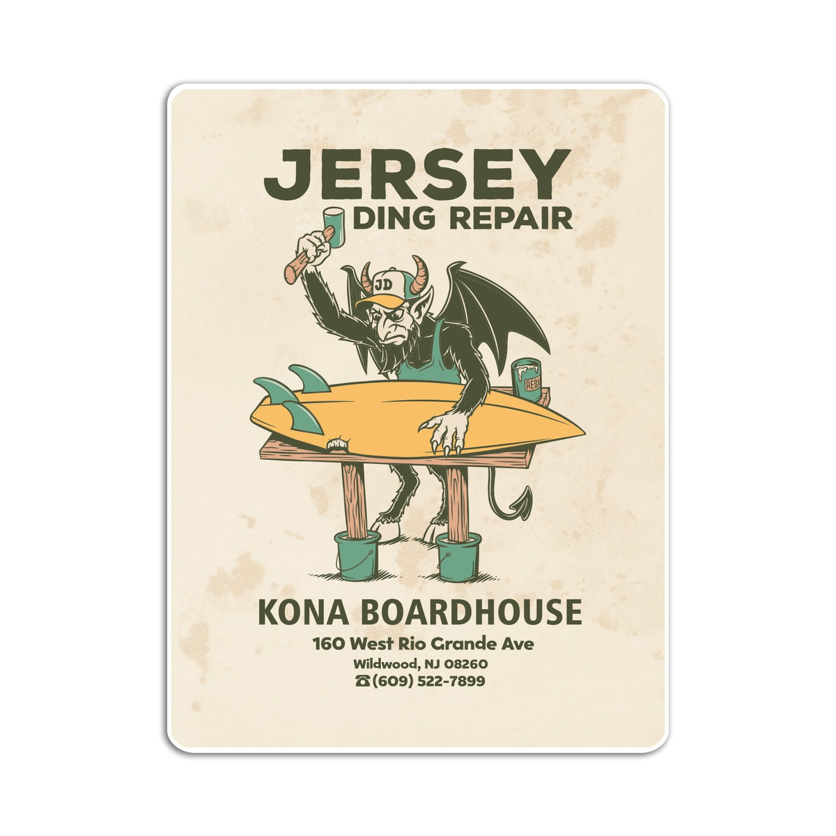 Jersey Ding Repair Sticker - Tan