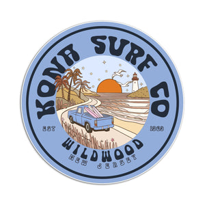 Road to the Beach Sticker - Blue