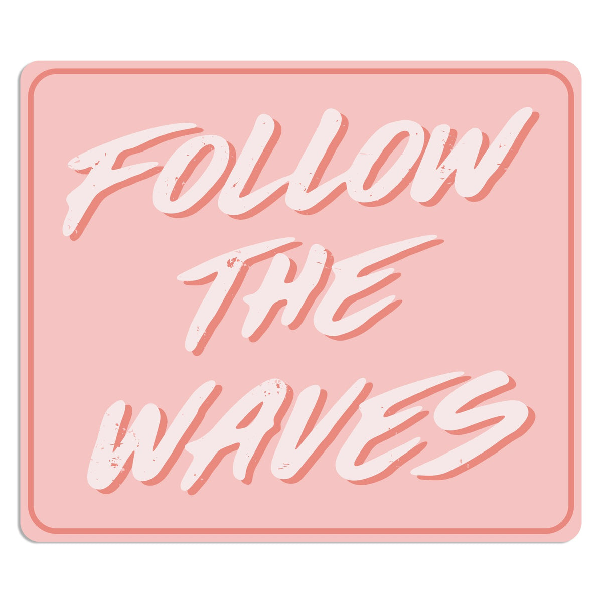 Follow the Waves Brush Sticker - Pink