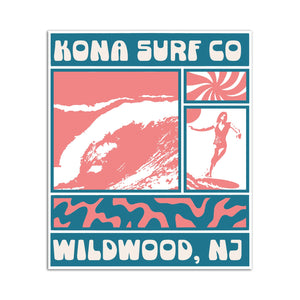 Panels of Summer Sticker - Blue/Pink