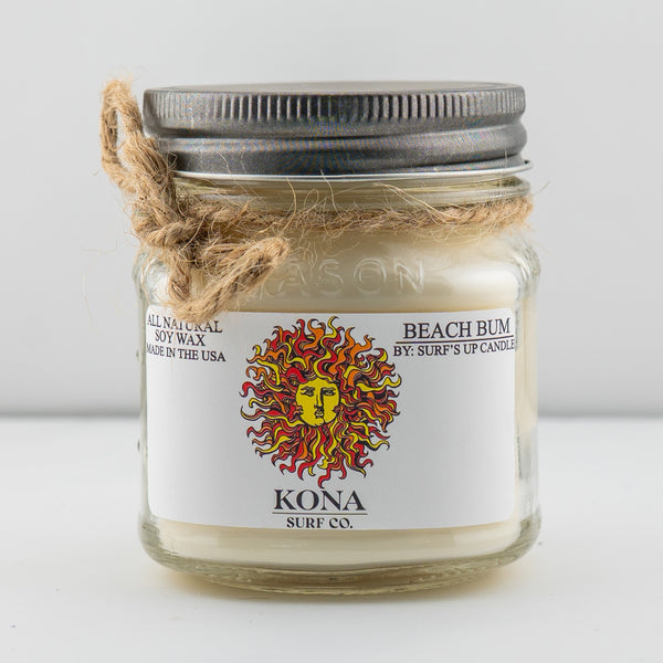 Surfs Up Candle x Kona Mason Jar Candle - Beach 8 Oz