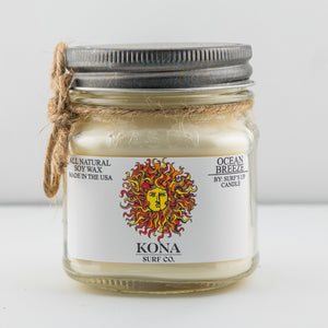 Surfs Up Candle x Kona Mason Jar Candle - Ocean Breeze 8 Oz