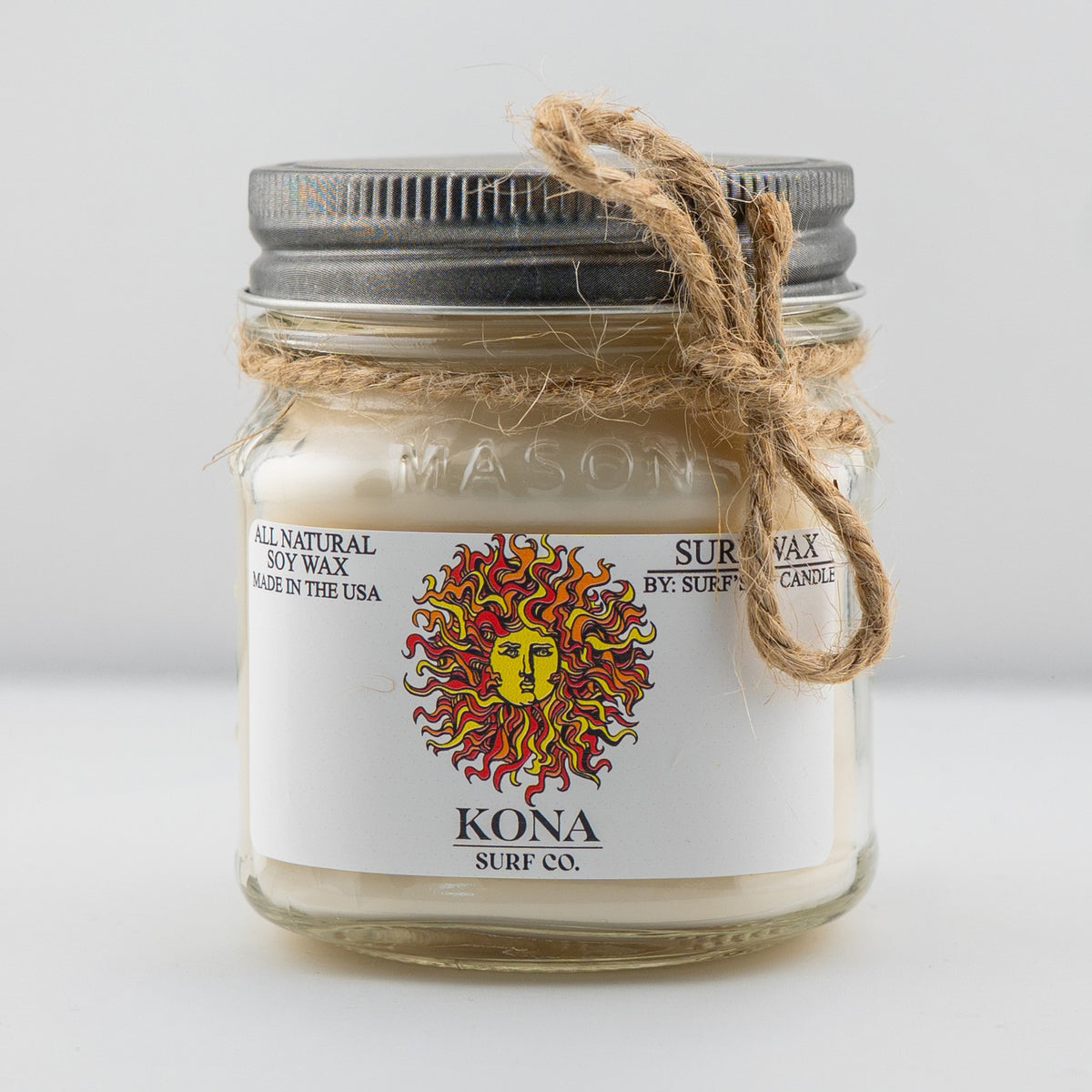 Surfs Up Candle x Kona Mason Jar Candle - Surf Wax 8 Oz
