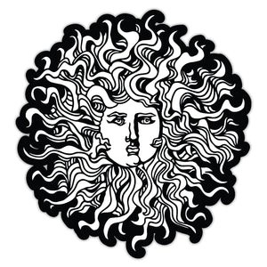 Original Sun Die Cut Sticker - White