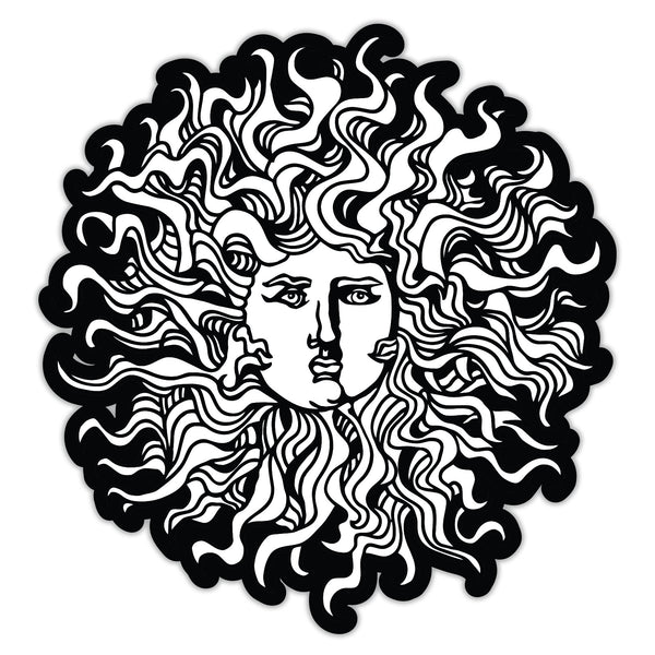 Original Sun Die Cut Sticker - White