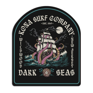 Kona x Dark Seas 2026 Collab Sticker - Black