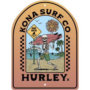 Kona x Hurley 2026 Collab Tin Sign - Maple Fade