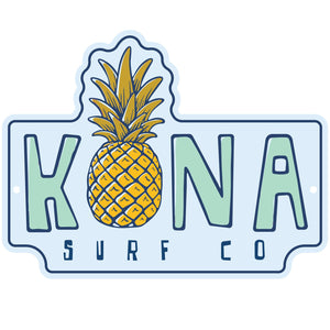 Livin Aloha 2 Tin Sign - Light Blue/Yellow