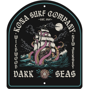 Kona x Dark Seas 2026 Collab Tin Sign - Black