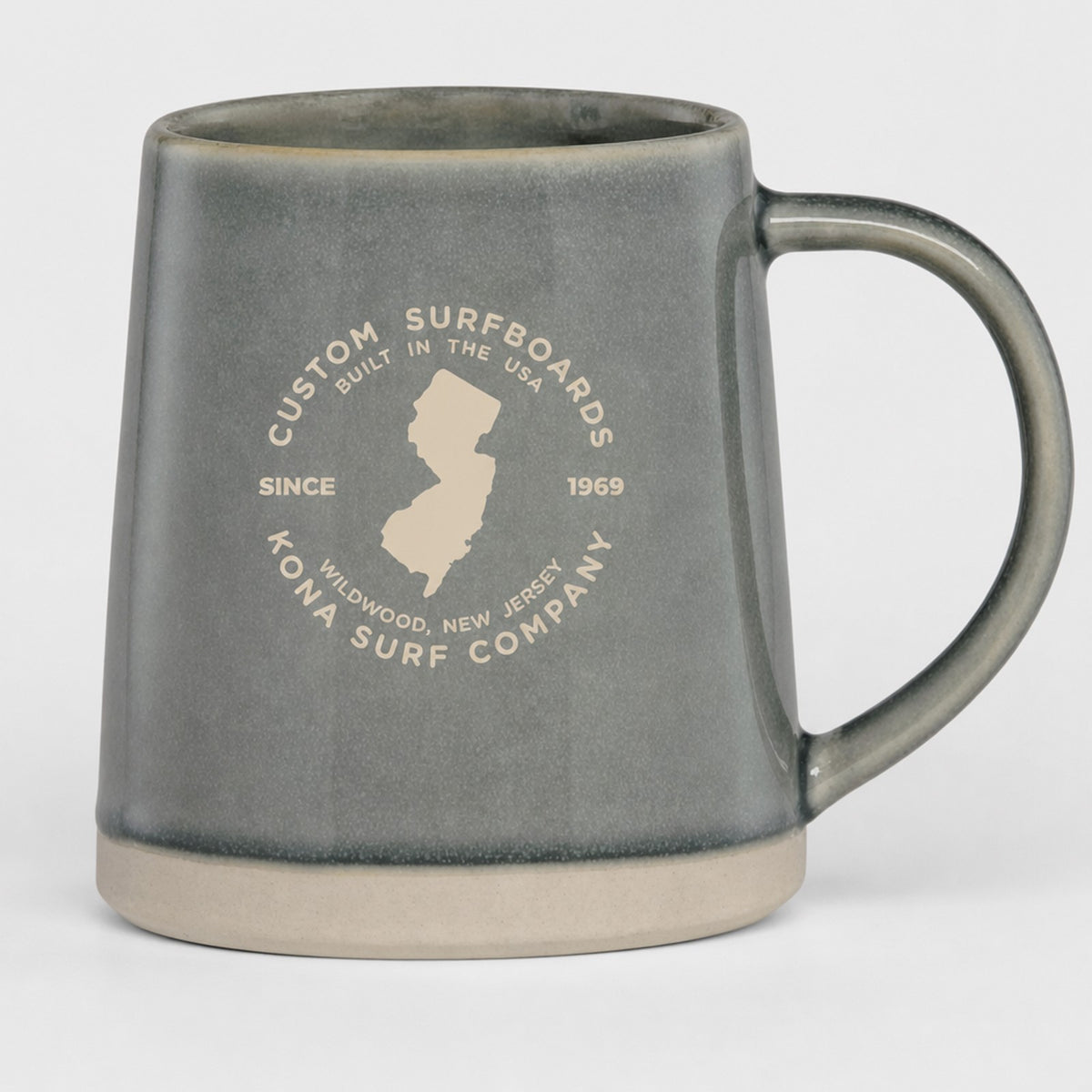 Built in Jersey Mug - Olive/Beige
