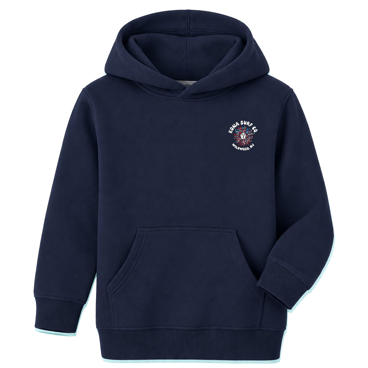 Bubble Original Sun Toddler Boys Pullover Hoodie - Navy/Rwb