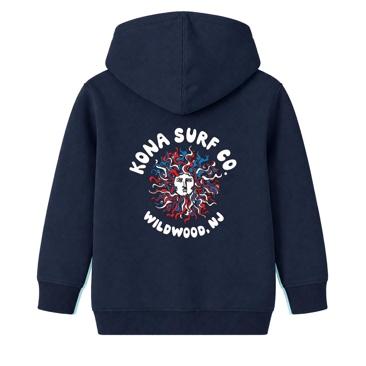 Bubble Original Sun Toddler Boys Pullover Hoodie - Navy/Rwb