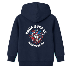 Bubble Original Sun Toddler Boys Pullover Hoodie - Navy/Rwb