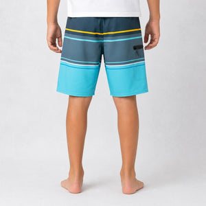 Summertime 18in Boys Boardshorts - Stripe Pattern