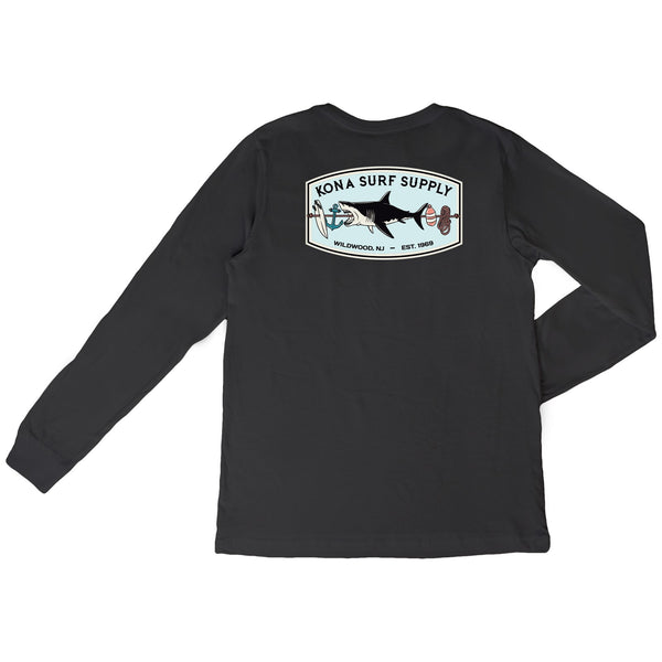 Shark Kabob 2 Boys Long Sleeve Shirt - Black