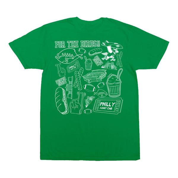 For The Birds Pattern Boys T-Shirt - Kelly Green