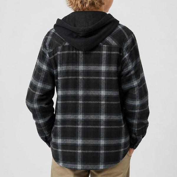 Bayside Hooded Boys Woven - Black