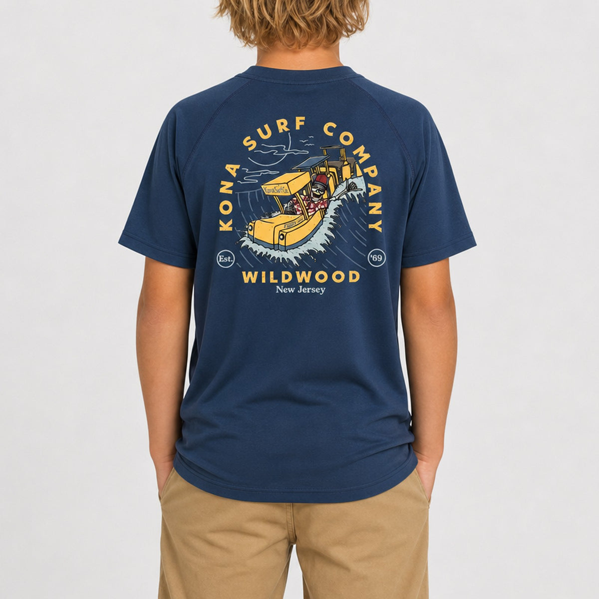 Free Ride 2 Boys UV Sun Protection T-Shirt - Navy