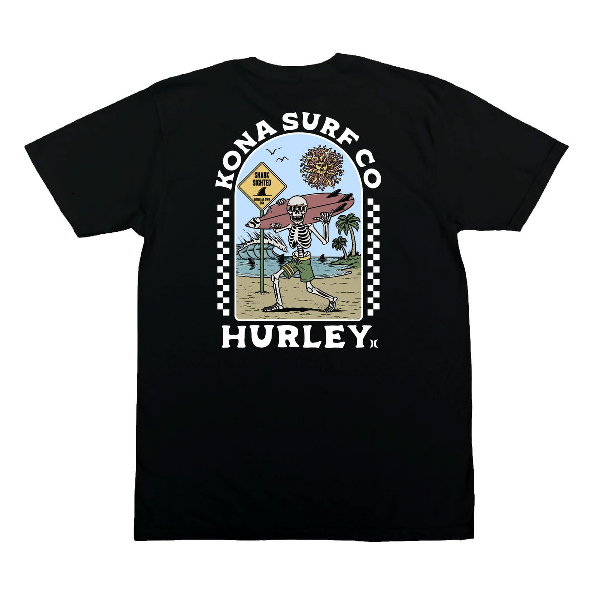 Kona x Hurley 2026 Collab Boys T-Shirt - Black