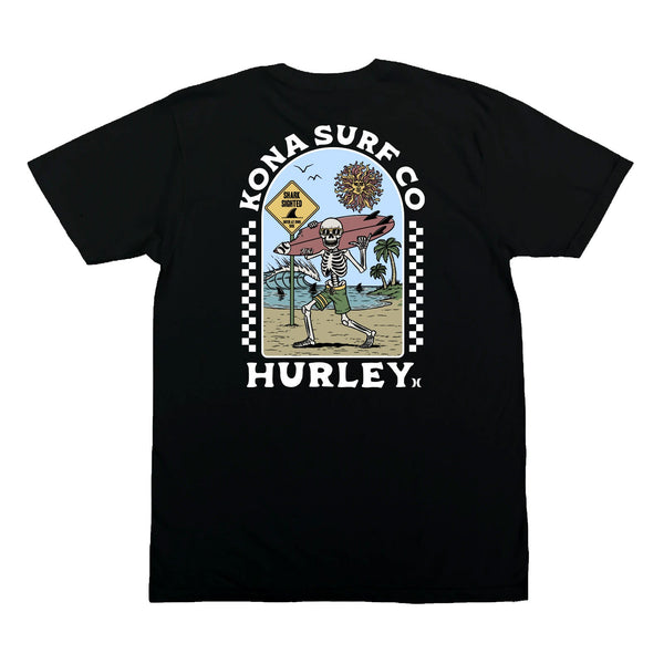 Kona x Hurley 2026 Collab Boys T-Shirt - Black