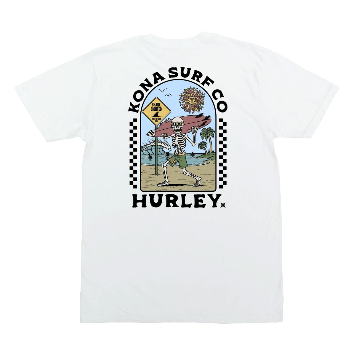 Kona x Hurley 2026 Collab Boys T-Shirt - White