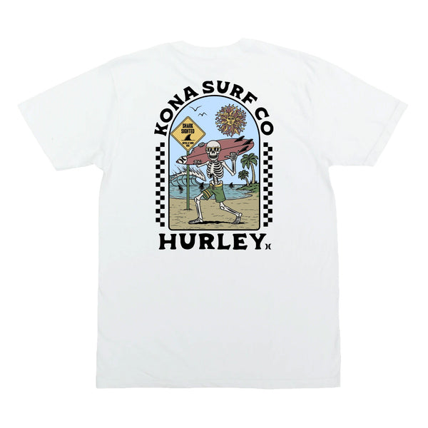 Kona x Hurley 2026 Collab Boys T-Shirt - White