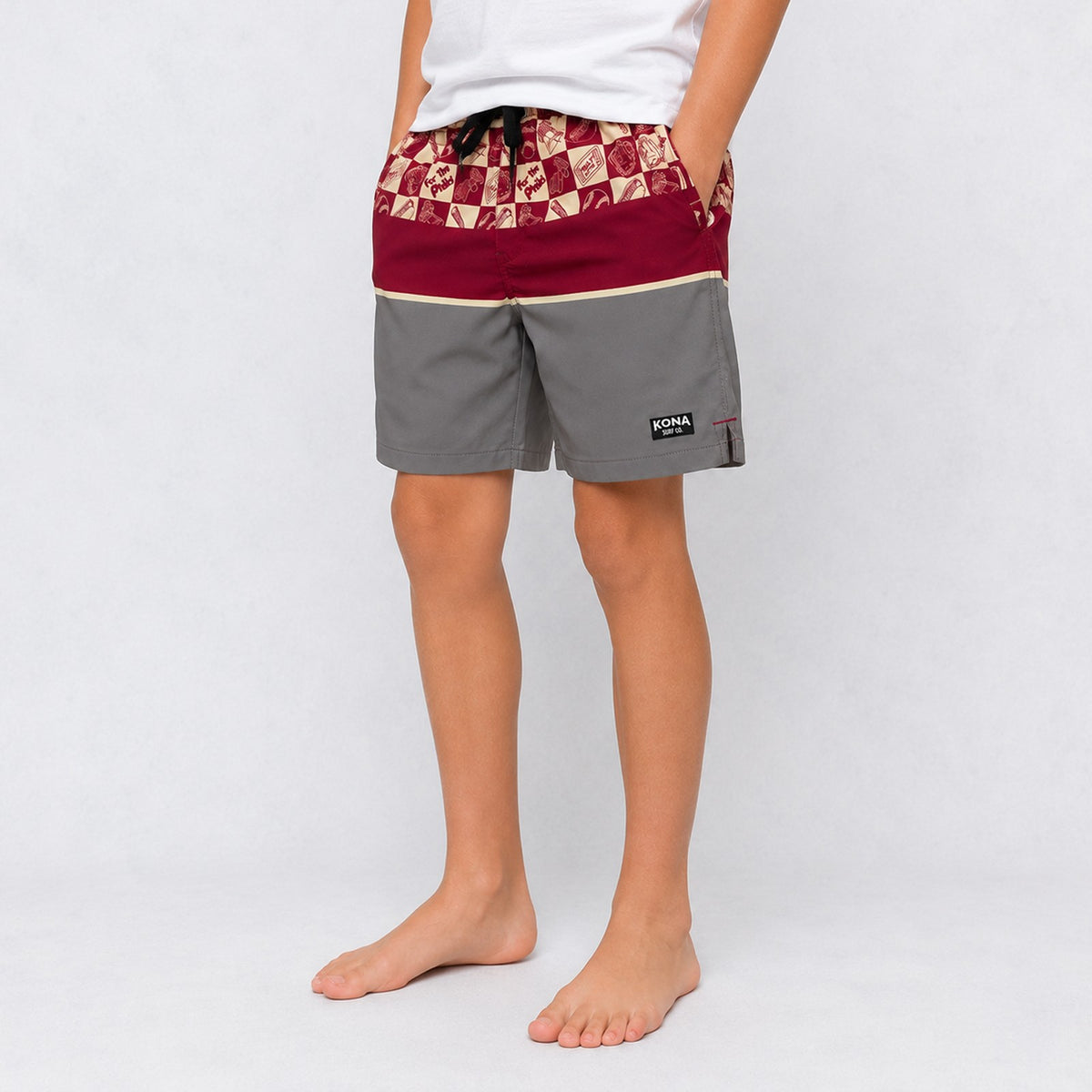 Uncomplicated 15in w/ Liner Boys Elastic Boardshorts - For the Phils