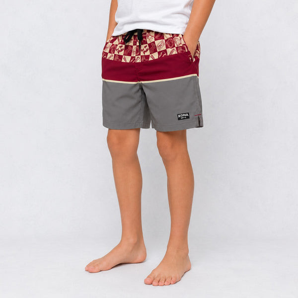 Uncomplicated 15in w/ Liner Boys Elastic Boardshorts - For the Phils