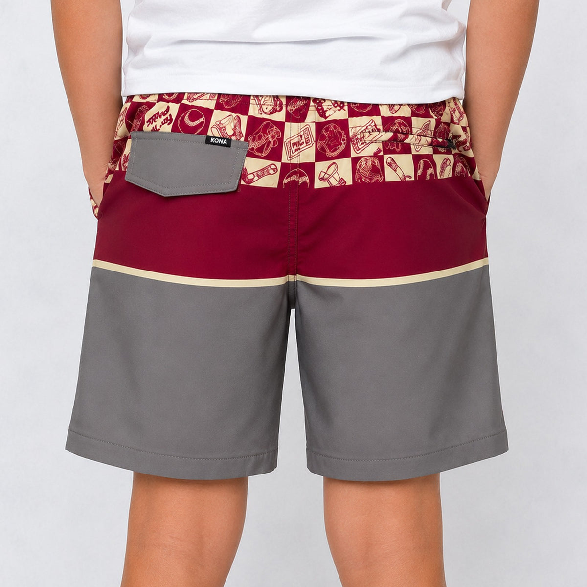 Uncomplicated 15in w/ Liner Boys Elastic Boardshorts - For the Phils