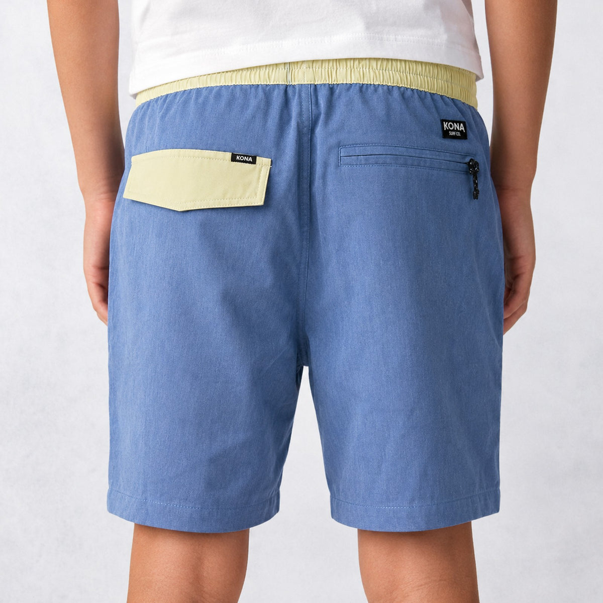 Uncomplicated 15in w/ Liner Boys Elastic Boardshorts - Slate/Cream
