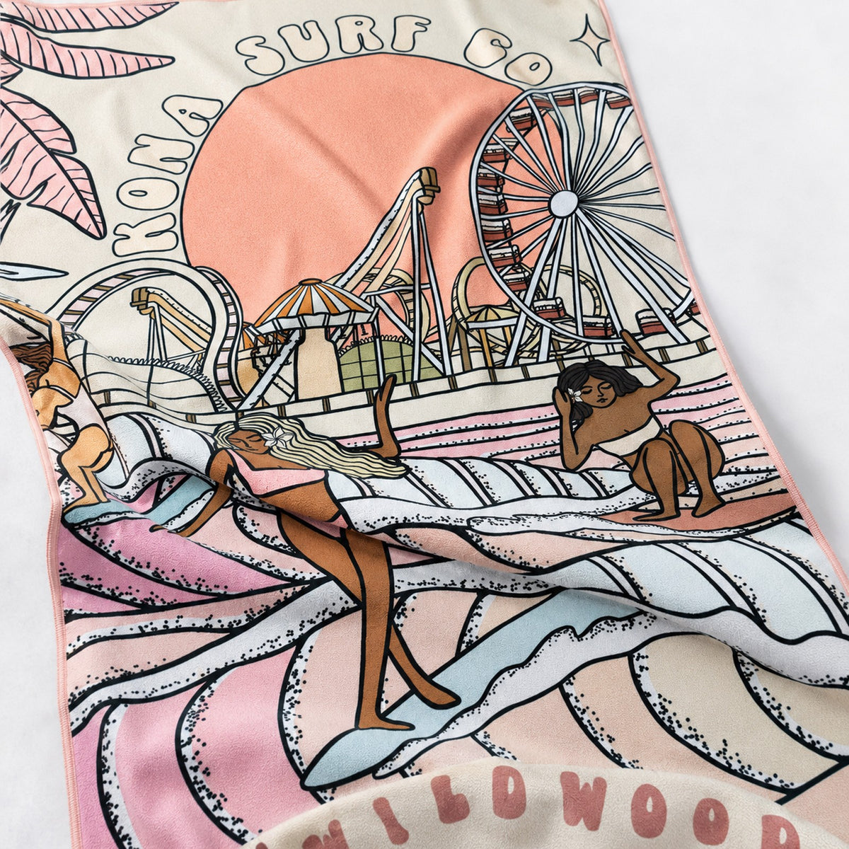 Slowtide x Kona Summer Sunrise Beach Towel - Cream