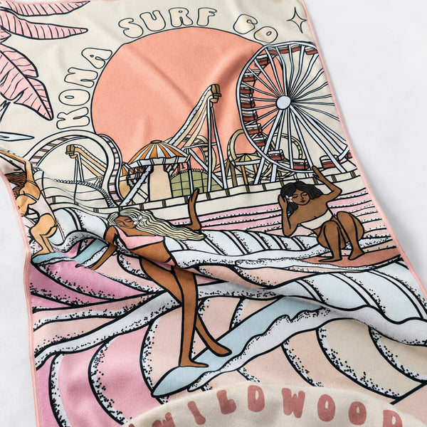Slowtide x Kona Summer Sunrise Beach Towel - Cream