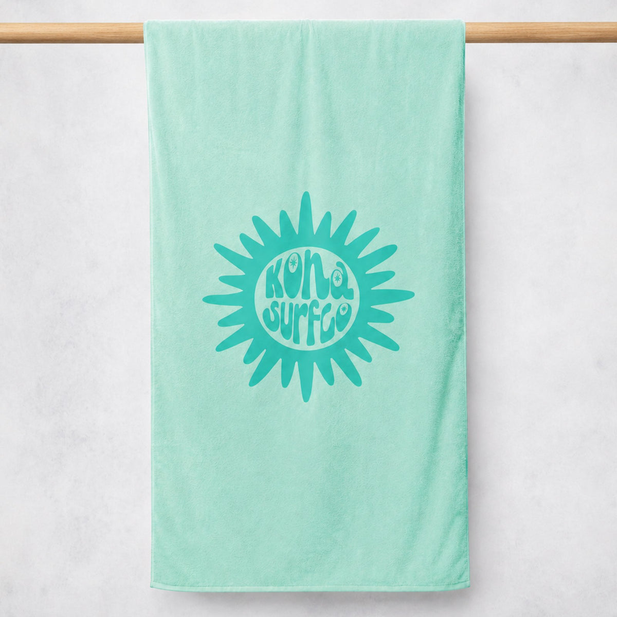 Sun Badge Beach Towel - Mint Green