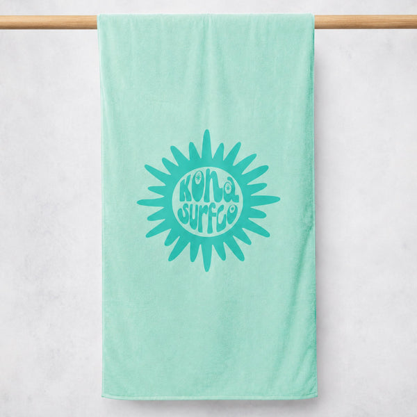 Sun Badge Beach Towel - Mint Green