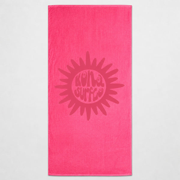 Sun Badge Beach Towel - Pink