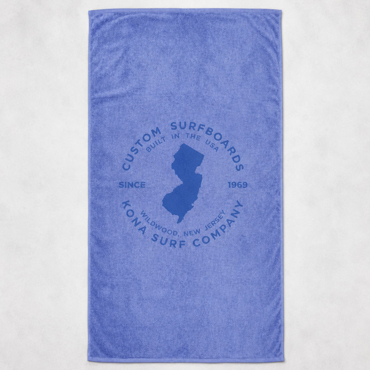 Built in Jersey Beach Towel - Caribbean Blue