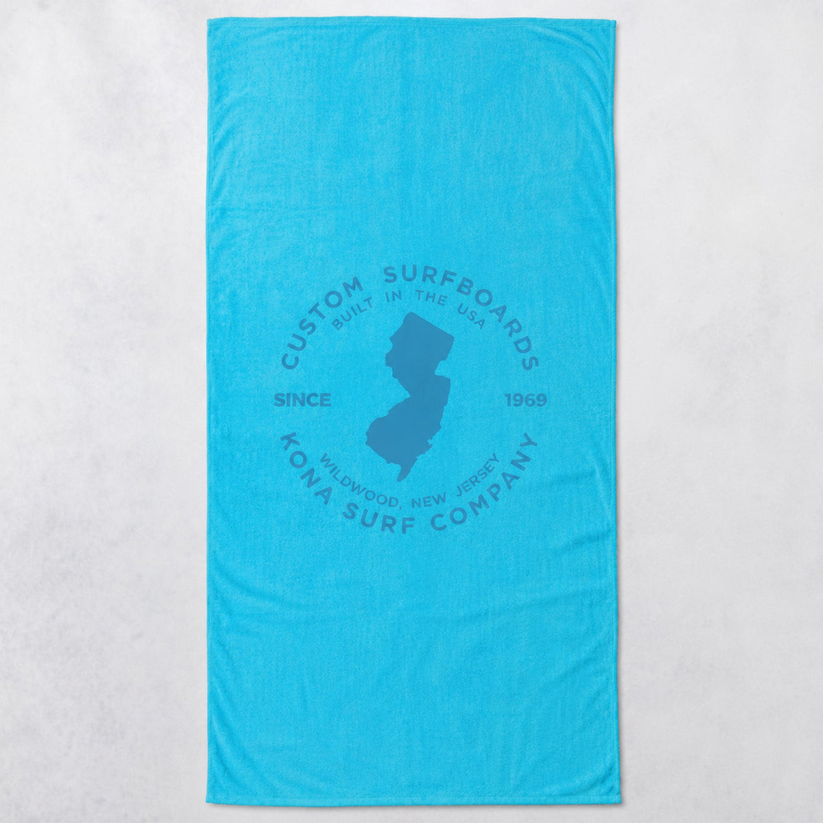 Built in Jersey Beach Towel - Turquoise