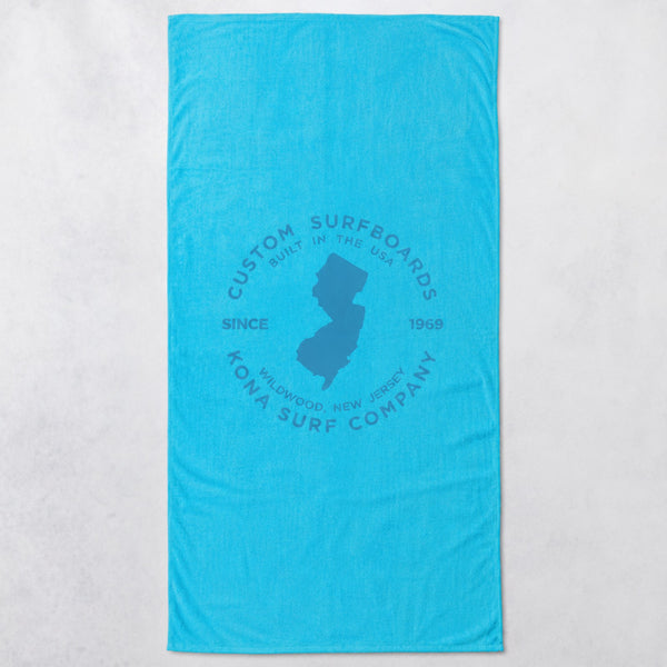Built in Jersey Beach Towel - Turquoise