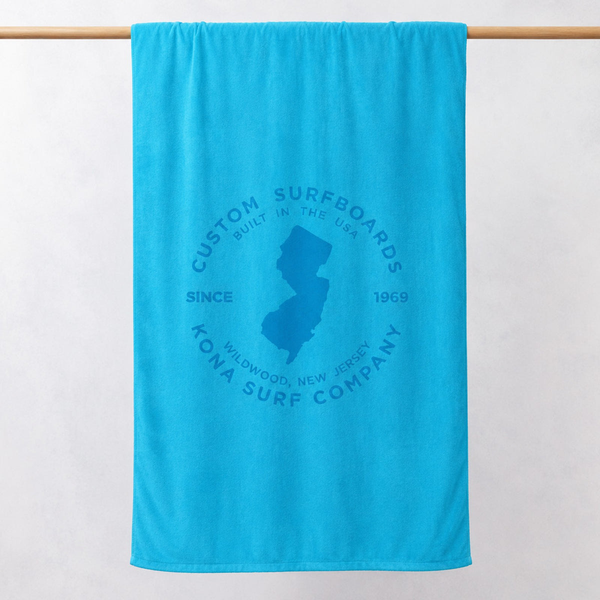 Built in Jersey Beach Towel - Turquoise